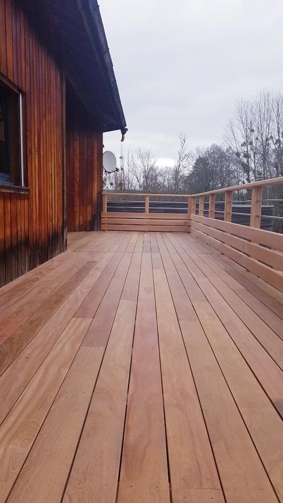 Terrasse bois et garde-corps