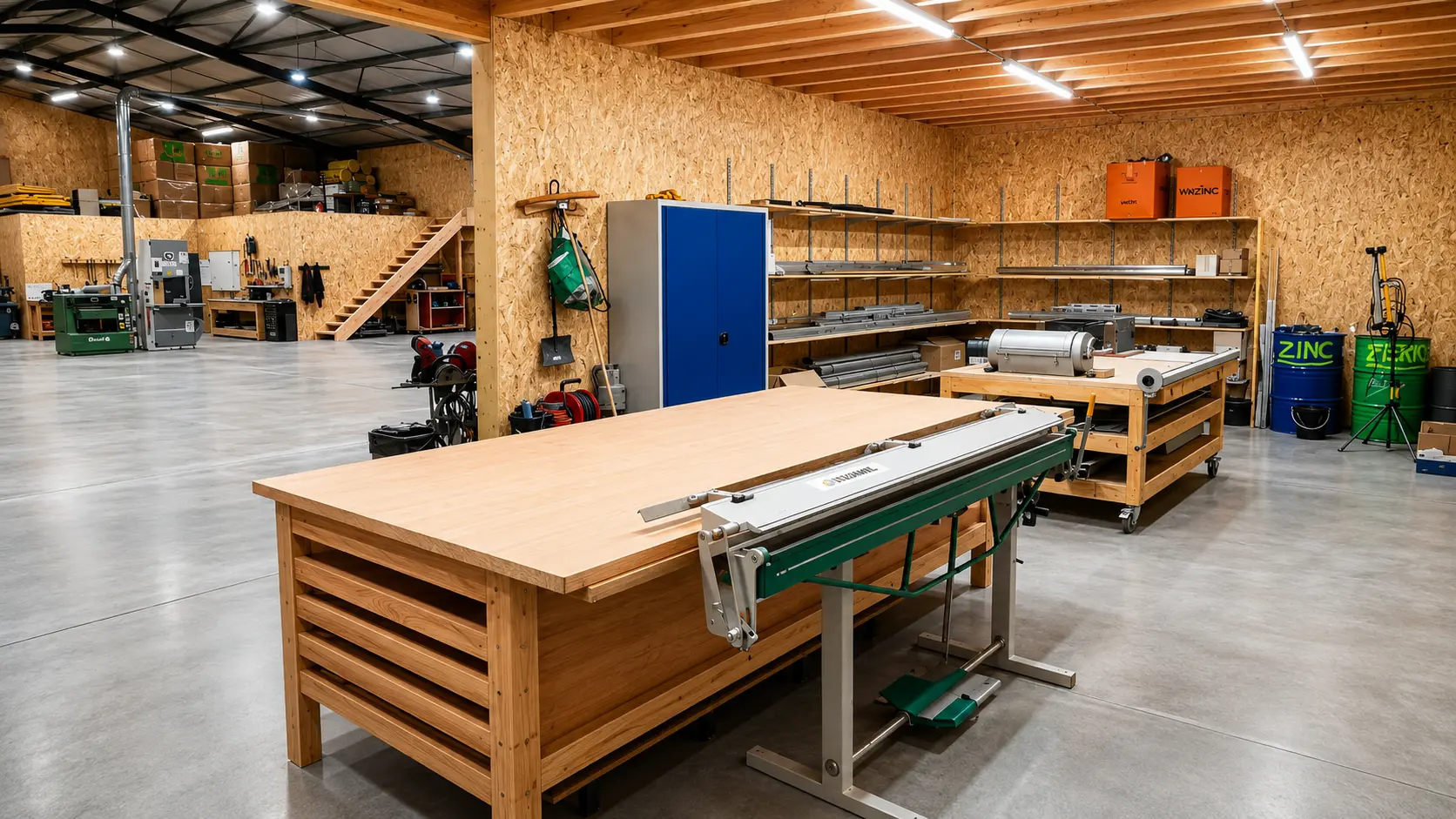 Atelier de zinguerie et de taille équipé à Crépand